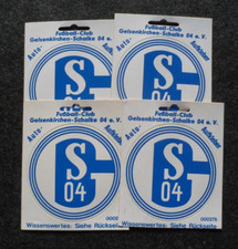 4 x Schalke 04 uralte Auto-Aufkleber 70er Jahre S04 Parkstadion Knappen   A27