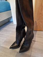 Andrea Cancelleri Extrem Plateau Stiefel Leder kniehoch gern getragen Gr. 37