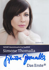 Autogramm - Simone Thomalla - Tatort Karte