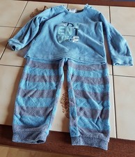 Jungen – Schlafanzug – blau – Gr. 86/92 – Frottee