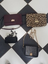 ❤❤4 tlg. Damentaschen,Umhängetasche,Clutch Kunstleder, Metall, Leo, Reptil,TOP❤
