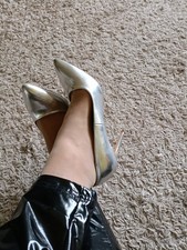 Büro High Heels Silber Gr 42 Absatz 11 Cm Getragen
