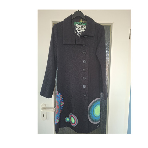 Desigual mantel schwarz mit - schwarz,