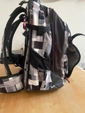 ☆ Satch Schulrucksack Rucksack schwarz grau kariert Ranzen 30l 45x30x22cm ☆