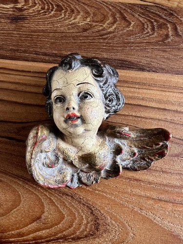 Alter engel putte aus - putte, holz