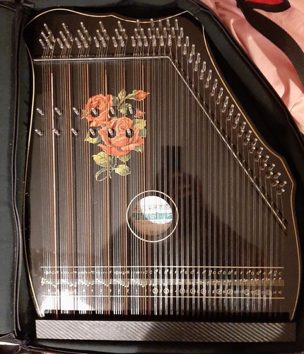 Akkordzither mit saiten und - saiten,