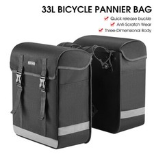 Doppel Fahrradtasche Gepäckträgertasche Wasserdicht Fahrrad Satteltasche 33L