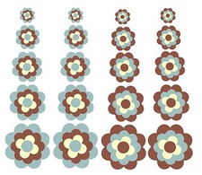 Blumen Aufkleber Pril blume Prilblumen Retroblume 20 Stück Set  Autoaufkleber