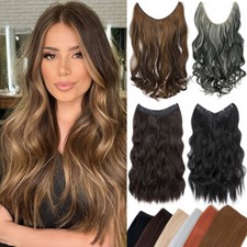 Haarverlängerung Unsichtbarer Draht Verstellbares Stirnband Synthetisch Haarteil