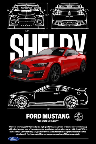 Blechschild ford mustang - ford,