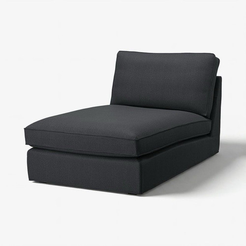 Chaiselongue grau 90x163x83 - chaiselongue,