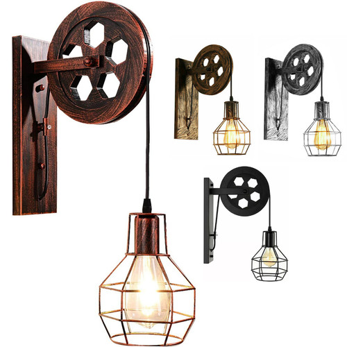Vintage wandlampe flaschenzug - vintage,