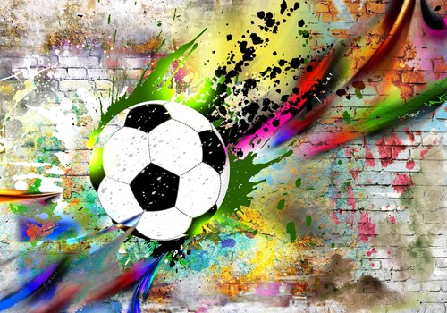 Fußball ziegeln steine - fußball,