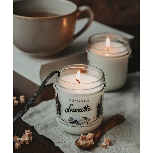Duftkerze leseratte vanille - duftkerze, "leseratte"