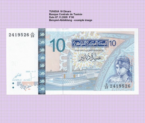 Tunesien tunesia 10 dinar - tunesien,