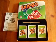SKIP-BO Deluxe von Mattel Games Metallbox Kartenspiel  Familienspiel  neuwertig