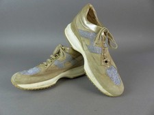 Hogan Damen Schuhe Sneaker Gr. 39 Beige Leder/Textil Turnschuhe (20787)