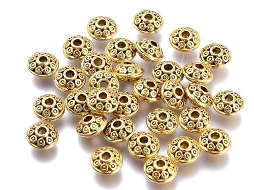 Metallperlen 6x3mm spacer - 6x3mm,