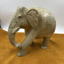 Speckstein Skulptur Indischer Elefant Handarbeit 7,4 Kg Imposant