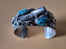 Silber Armreif Sterlingsilber Türkis Indianerschmuck Navajo