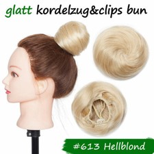 Dick Echthaar Dutt Haargummi Messy Bun Extensions Haarteil Haarknoten Scrunchie