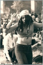 1969 Woodstock ? Hippie Festival in Trance Euphoria Photo Vintage Foto Music