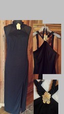 damen abendkleid schwarz Schulterfrei Exclusiv Festlich Designer Blogger  Gr. 38