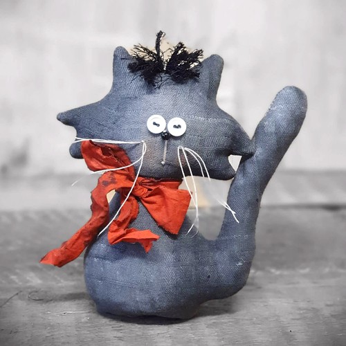 Vintage stoffkatze primitiv - stoffkatze,