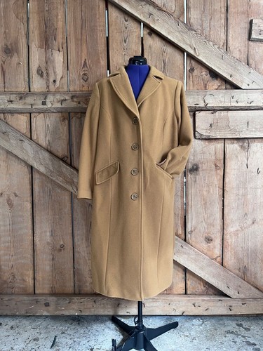 Langer wollmantel camel - wollmantel, /