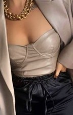 Zara Leder Corsage Bustier