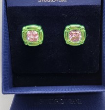 Große Ohrringe rosa grün