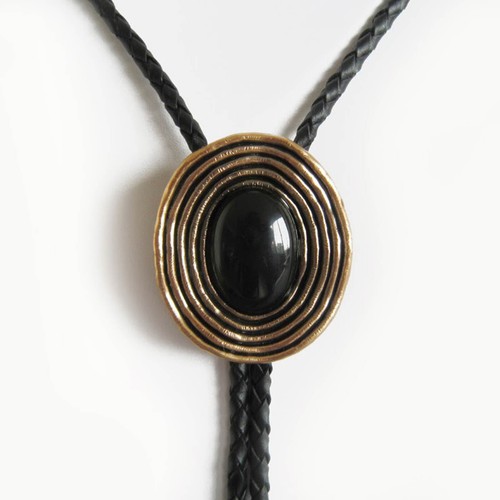 Bolo tie schwarzer obsidian - bolo,