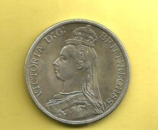 5 Schilling Queen Victoria 1887 Silber, gekapselt