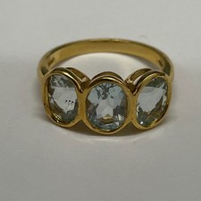 Aquamarin Trilogie Set Ring