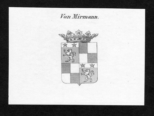 1820 mirmann wappen - mirmann, adel