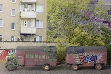 Wiking MB L 2500 "abgestellter Möbelwagen Max Marotzke" patiniert, Graffiti