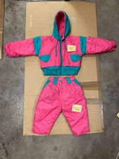 Schneeanzug neu pink grün Größe 86 Baby Kinder von blue seven zweiteilig