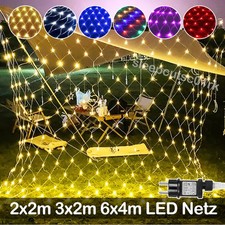 LED Lichtervorhang Lichternetz Außen 8 Funktiontyp Lichterkette Party Netz Licht