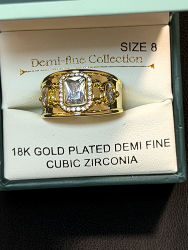 18k gelbgoldbeschichteter ring - gelbgoldbeschichteter,