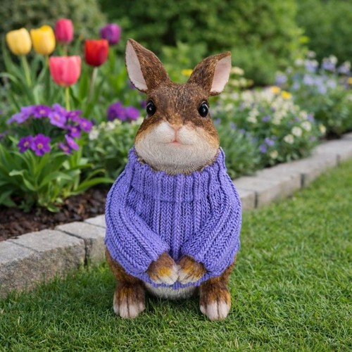 Gartenfiguren süßer hase mit - hase,