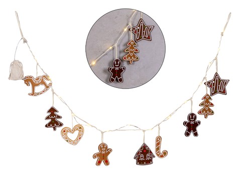 Led lichterkette lebkuchen - lichterkette,
