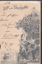 6374. Vorläufer Gruss vom Drachenfels bei Königswinter 1898