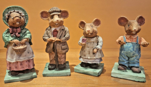 Mäusefamilie aus polyresin - mäusefamilie,
