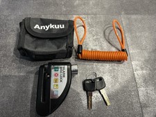 Bremsen Schloss Fahrradschloss Gelb Bremsscheibenschloss Alarmschloss + Kabel