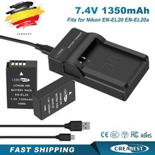 2Pack 1350mAh EN-EL20 EN-EL20a