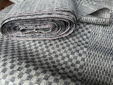 Ballen handgewebtes Leinen Karo blau/weiss  500/43 cm um 1925/30