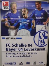 Schalke vs. Bayer 04 Leverkusen Poster Plakat 2002 Original Spielankündigung /23