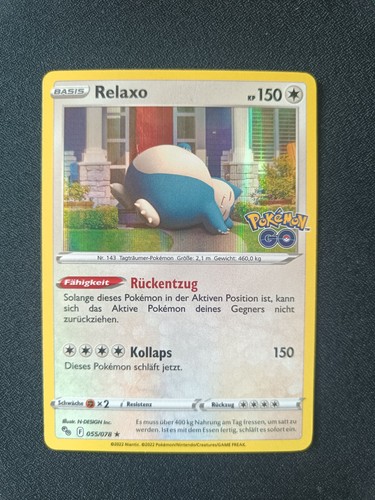 Pokémon karte relaxo 055 078 - relaxo, 055/078