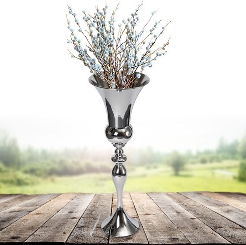 Bodenvase groß silber - xl,