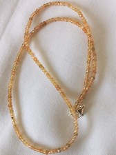 Citrin Kette facettiert  - 925 Silber - 36 Karat - 50 cm - Quarz -